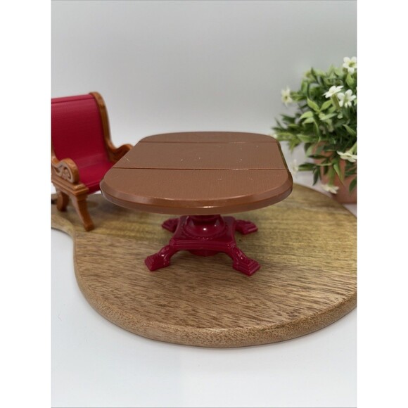 Fisher-Price Girls Loving Family Dollhouse Dining Table & 1Red Chair Replacement - Picture 4 of 12